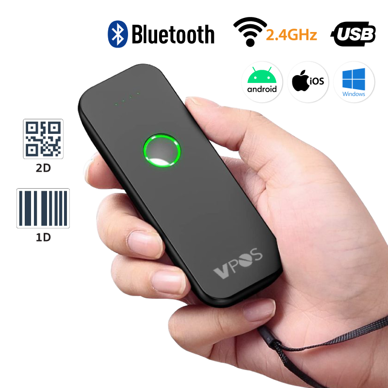 สินค้า เครื่องสแกนบาร์โค้ดไร้สาย VP-9010-BW [VPOS]
