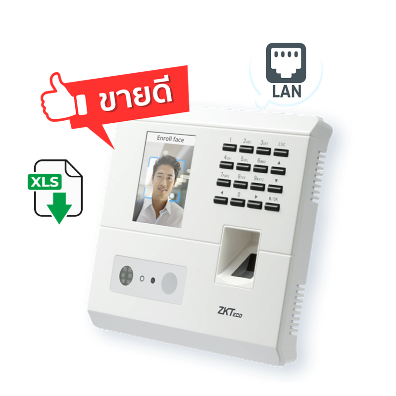 สินค้า MB10-VL เครื่องบันทึกเวลาแบบสแกนนิ้วและใบหน้า [ZKTeco]