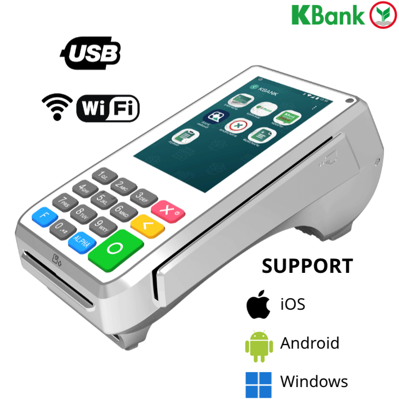 สินค้า เครื่องรูดบัตร EDC KBank รุ่น A80 [WiFi/USB]