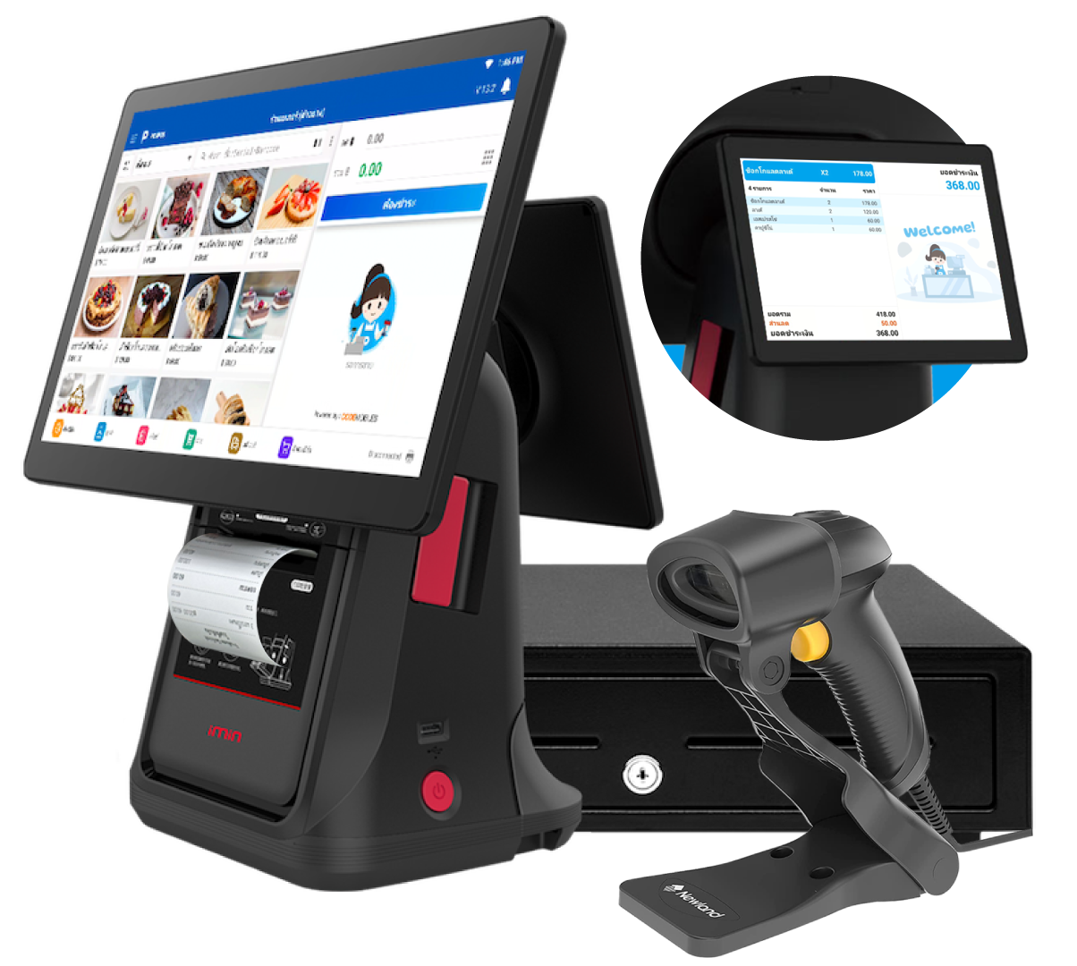 ชุด POS Android Pro Dual (แถม ฟรี! POSPOS Smart 10 เดือน)