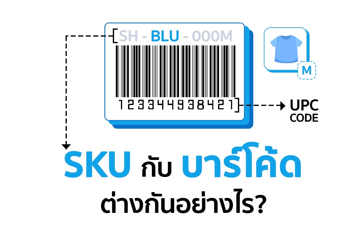 ความแตกต่างของ SKU กับ บาร์โค้ด