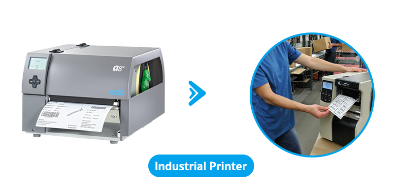 เครื่องพิมพ์สติ๊กเกอร์บาร์โค้ด Industrial Printer
