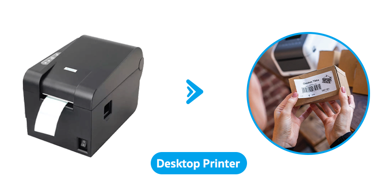 เครื่องพิมพ์สติ๊กเกอร์บาร์โค้ด ประเภท Desktop Printer