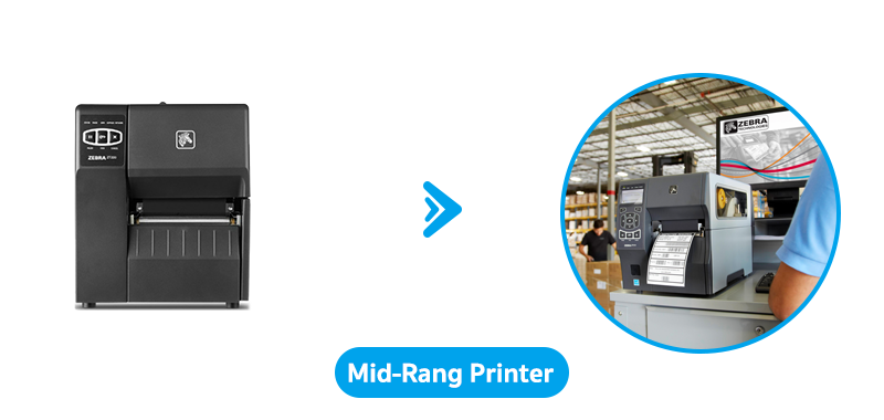 เครื่องพิมพ์สติ๊กเกอร์บาร์โค้ด Mid-Rang Printer