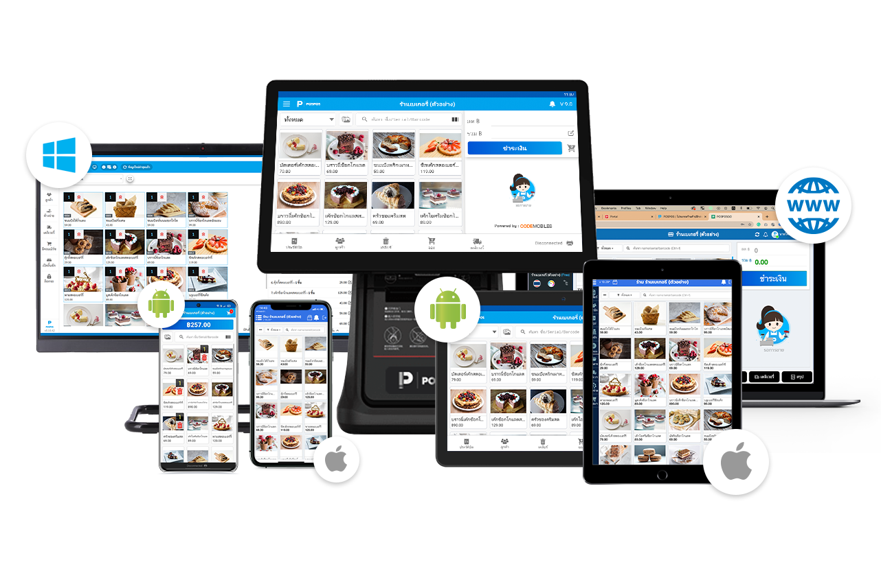 อุปกรณ์ขายหน้าร้าน ร้านเบเกอรี่