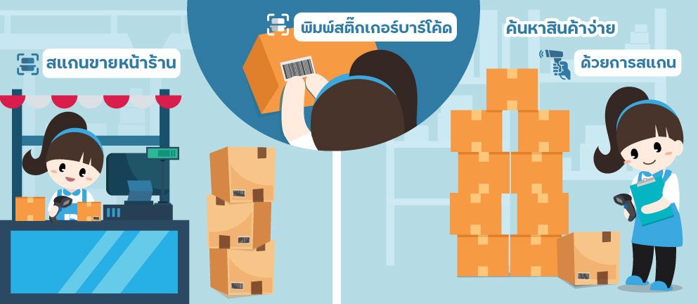 สร้างบาร์โค้ดให้สินค้าในสต๊อก