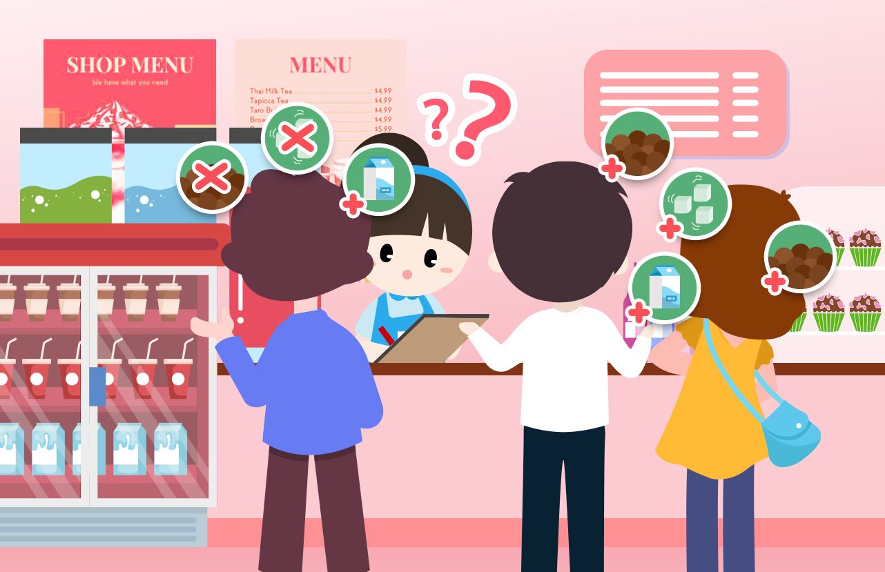 ปัญหาการขายหน้าร้านชานมไข่มุก