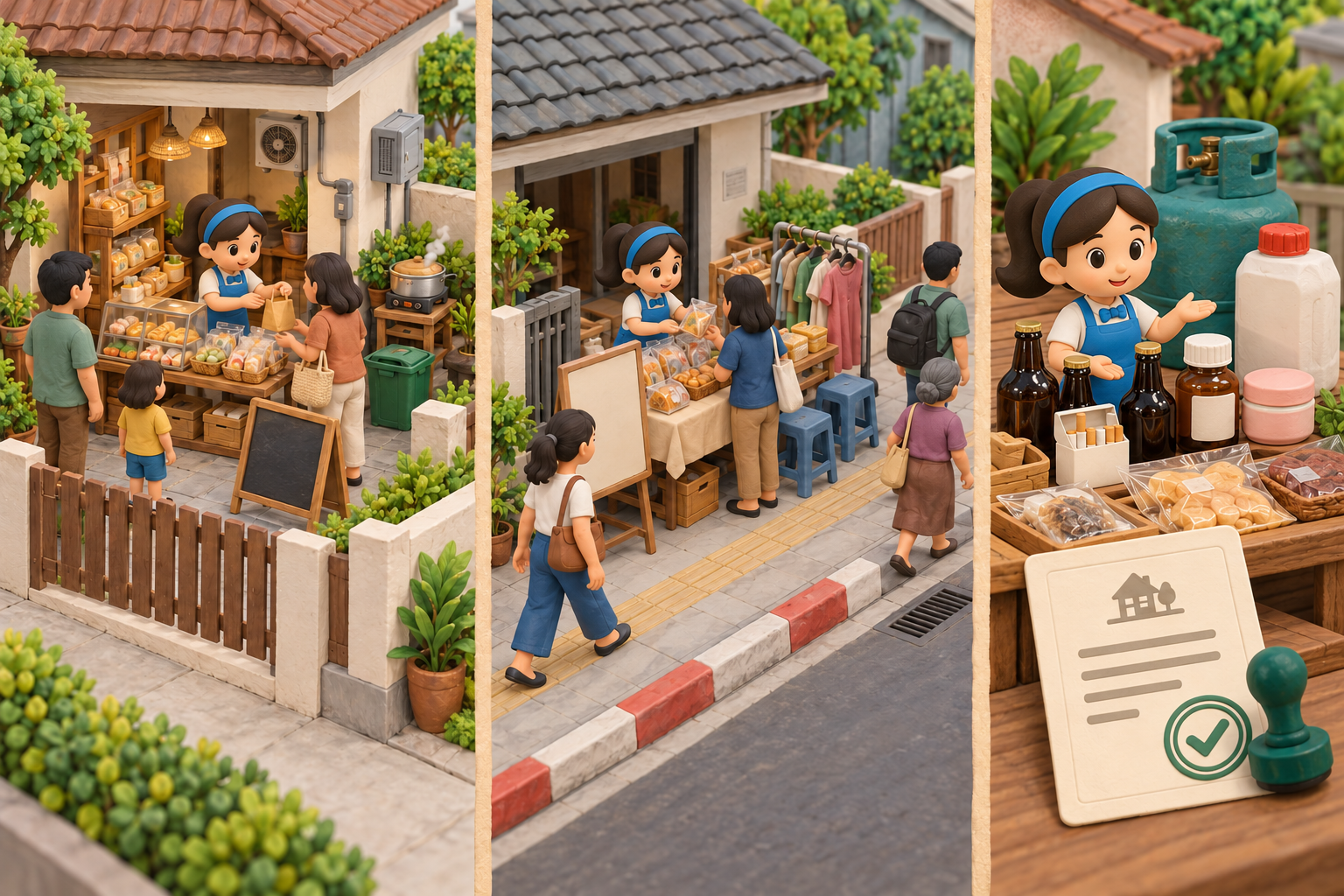 ขายของหน้าบ้าน แบบไหนต้องขออนุญาต?